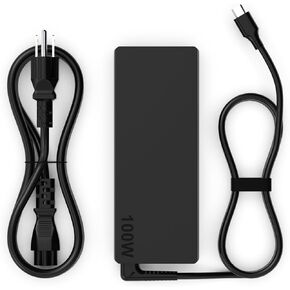 USB-C Laptop Charger, 100W AC Laptop Power Adapter, Fast Charging for Lenovo, ThinkPad, HP, Asus, Acer, MacBook, MSI, Dell, Chromebooks, Tablets, Phones and All Type-c Power Cord