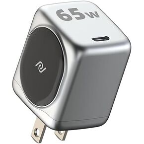 USB C Charger 65W, (GaN Charger 65W),Fast Compact Charger for MacBook Pro/Air, iPad Pro, Google Pixelbook, ThinkPad E490, iPhone 15/14/13 Microsoft Surface Book 2 and More （Silver）