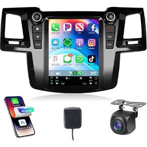 4G+64G Android 13 Radio for Toyota Fortuner Hilux 2005-2014, Rimoody Car Stereo CarPlay Android Auto 9.7 inch Touchscreen GPS WiFi Mirror Link Bluetooth FM/RDS EQ USB + Backup Camera