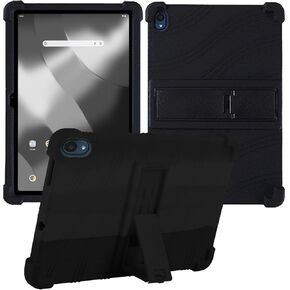 Case for Onn 12.1 Inch Pro Tablet 2024 Model- Soft Silicone Shock Proof Lightweight Stand Rubber Shell Protective Cover,Kids Friendly Soft Silicone Adjustable Stand Cover,Black