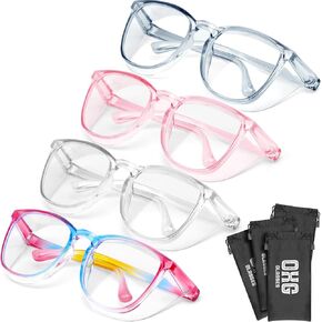 4 Pack Anti-Fog Safety Glasses, Z87.1+ Stylish Safety Goggles - Blue Light Blocking Protective Eyewear for Nurse