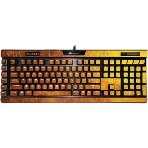 MightySkins Skin Compatible with Corsair K95 RGB Platinum XT - Textured Gold | Protective, Durable, and Unique Vinyl Decal wrap Cover | Easy to Apply, Remove, and Change Styles | Made in The USA