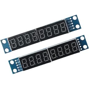 Dot Matrix Module 2PCS 3.3V 5V MAX7219 8-Digit 7-Segment Durable 3 IO Port Control Digital LED Display Tube for Raspberry Pi
