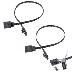 2 Pcs 4 pin ARGB Adapter for Corsair RGB to Standard ARGB 4-Pin 5V Adapter Connector RGB Cable 25cm Extension Cord PVC