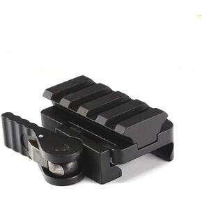 Picatinny Riser Mounts，Low Profile Rail Riser Mounts Adaptor with QD Lever Lock Quick Release & 3 Slots/4 Slots/5 Slots Picatinny Rails for Red Dot Sights (5 Slots 1 Pack)