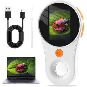 Crspexi Microscope, Digital Microscope,Holding Magnifying Glasses，2’’ IPS Eye-Protecting Screen,2 MP,4 Zoom Buttons,500x Magnification,8 LED Lights,Smaller and Lighter,Christmas,Birthday,Edu Gifts.