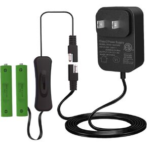 AC Continuous Power Supply Adapter AAA Dummy Battery Kit(Only Replace 2 AAA Battery) for 3V1A Toys Remote Controls LED Light Keyboard & More AAA Battery Powered Products