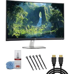 Dell 32 Inch Curved FHD Monitor (S3222HN) Bundle Including: Cables, Cable Ties, Screen Cleaning Kit