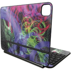 Glossy Glitter Skin Compatible with Apple Magic Keyboard for iPad Pro 11‑inch (M4) 2024 - Neon Splatter - Premium 3M Vinyl Protective Decal Cover - Easy to Apply | Crafted in The USA by MightySkins