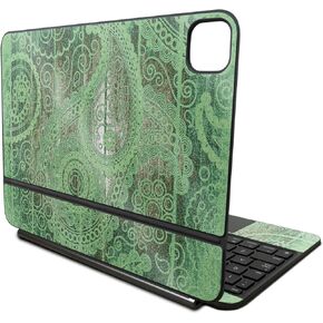Glossy Glitter Skin Compatible with Apple Magic Keyboard for iPad Pro 11‑inch (M4) 2024 - Vintage Paisley - Premium 3M Vinyl Protective Decal Cover - Easy to Apply | Crafted in The USA by MightySkins