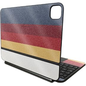 Glossy Glitter Skin Compatible with Apple Magic Keyboard for iPad Pro 11‑inch (M4) 2024 - Vintage Lines - Premium 3M Vinyl Protective Decal Cover - Easy to Apply | Crafted in The USA by MightySkins