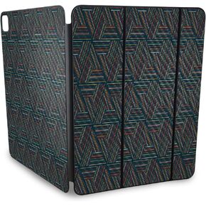 Carbon Fiber Skin Compatible with Apple Smart Folio for iPad Pro 13-inch (M4) 2024 - Triangle Stripes - Premium 3M Vinyl Protective Decal Cover - Easy to Apply | Crafted in The USA by MightySkins