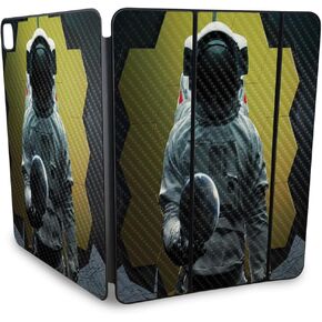 Carbon Fiber Skin Compatible with Apple Smart Folio for iPad Pro 13-inch (M4) 2024 - World in Your Hand - Premium 3M Vinyl Protective Decal Cover - Easy to Apply | Crafted in The USA by MightySkins