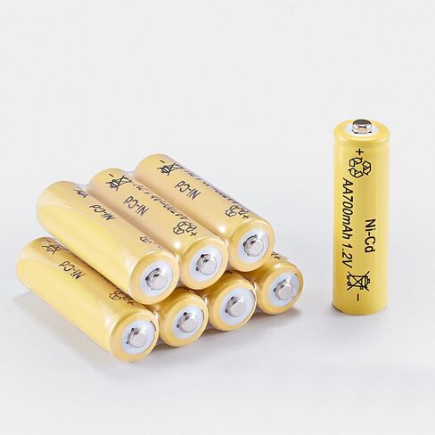 بطاريات AA القابلة لإعادة الشحن ، بطاريات 700 مللي أمبير في الساعة 1.2V Ni-CD القابلة لإعادة الشحن ، دورة قابلة لإعادة الشحن تستخدم أكثر من 500 مرة (4) in Kuwait
