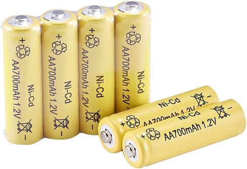بطاريات AA القابلة لإعادة الشحن ، بطاريات 700 مللي أمبير في الساعة 1.2V Ni-CD القابلة لإعادة الشحن ، دورة قابلة لإعادة الشحن تستخدم أكثر من 500 مرة (4) in Kuwait