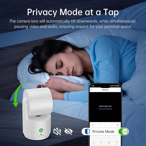 كاميرا Symynelec داخلية للأمن المنزلي: 2.4G WIFI WiFi Monitor مع تطبيق الهاتف - 3K كاميرا فيديو ذكية للغرفة - مراقبة Dog Dog Pet in Kuwait