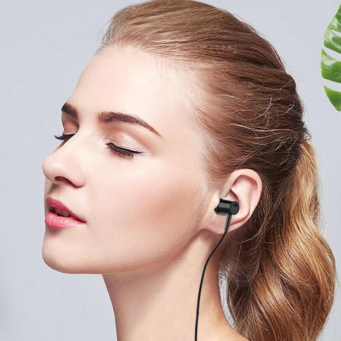 Heavy Bass in-Ear Wired Headphones with Lossless Noise Cancellation with 3.5mm Headphone Jack for Various Smart Devices (White) in Saudi Arabia