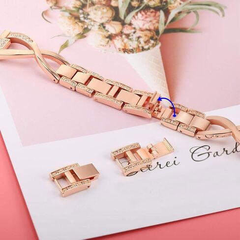 متوافق مع Google Pixel Watch 3 Band 45mm ، Women [No Gap] سلسلة استبدال المعادن بلينغ مجوهر in Kuwait