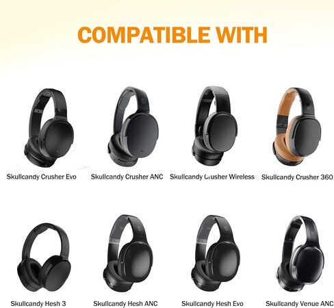 منصات الأذن البديلة لسماعات Skullcandy ، أسود in Kuwait