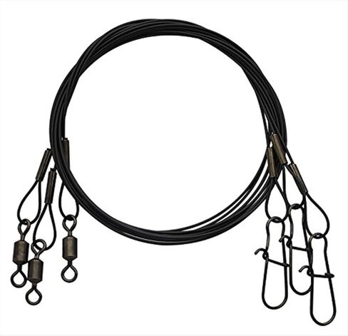 Eagle Claw 08012-014 18 بوصة زعيم الصلب 60#، أسود ، 3 عبوات in Kuwait