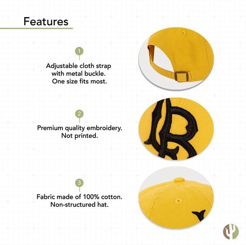 Desert Cactus Cal State Long Beach Baseball Hat University California Dirtbags LBSU CSULB Brimmed Embroirderd Hats Cap Adjustable Cloth Strap Adult (Style A) Black in Saudi Arabia