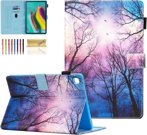 Dteck Case for Galaxy Tab S5e 10.5 2019 SM-T720/T725 - Slim PU Leather Multi-Angle Folio Stand Smart Cover with Card Holder for Samsung Galaxy Tab S5e 10.5 inch 2019 Release, Beach in Kuwait