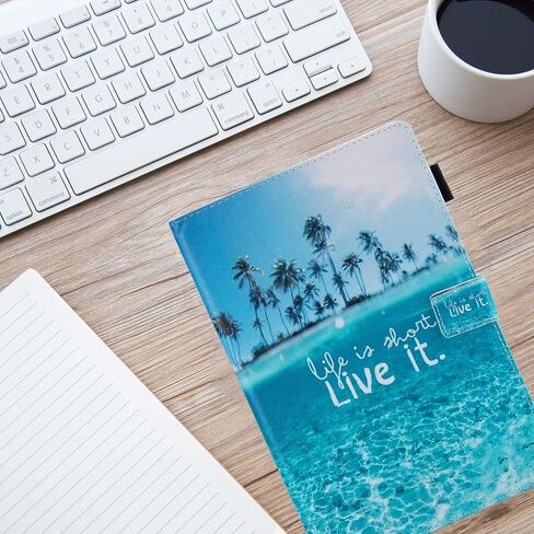 Dteck Case for Galaxy Tab S5e 10.5 2019 SM-T720/T725 - Slim PU Leather Multi-Angle Folio Stand Smart Cover with Card Holder for Samsung Galaxy Tab S5e 10.5 inch 2019 Release, Beach in Kuwait