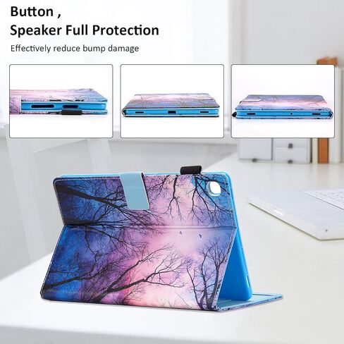 Dteck Case for Galaxy Tab S5e 10.5 2019 SM-T720/T725 - Slim PU Leather Multi-Angle Folio Stand Smart Cover with Card Holder for Samsung Galaxy Tab S5e 10.5 inch 2019 Release, Beach in Kuwait