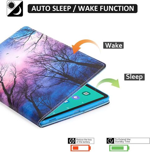 Dteck Case for Galaxy Tab S5e 10.5 2019 SM-T720/T725 - Slim PU Leather Multi-Angle Folio Stand Smart Cover with Card Holder for Samsung Galaxy Tab S5e 10.5 inch 2019 Release, Beach in Kuwait