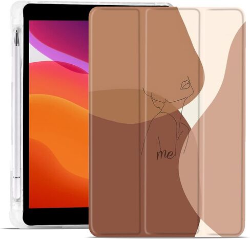 Maycari Green Flower Case لأجهزة iPad 10.2 بوصة 2021/2020/2019 مع حامل قلم رصاص ، لطيف لـ iPad 9th/8/7th Generation Protection مع TPU خضراء ناعمة ، نوم تلقائي/إيقاظ غلاف نحيف in Kuwait