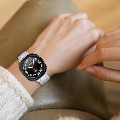 Resin Bands Compatible for Samsung Galaxy Watch 7 Ultra Thin Lightweight Dressy Strap Bracelet Replacement Wristbands for Galaxy Watch Ultra 47mm Smartwatch for Women Men in Saudi Arabia