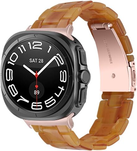 Resin Bands Compatible for Samsung Galaxy Watch 7 Ultra Thin Lightweight Dressy Strap Bracelet Replacement Wristbands for Galaxy Watch Ultra 47mm Smartwatch for Women Men in Saudi Arabia