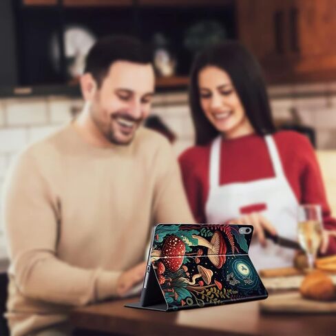 للحصول على حالة الجيل العاشر من iPad مع حامل قابلة للتعديل وميزات الاستيقاظ/النوم الذكي ، فإن حالة غلاف الحماية الذكية لجيل iPad 10th 10.9 بوصة 2022 - Mushroom Moon in Kuwait