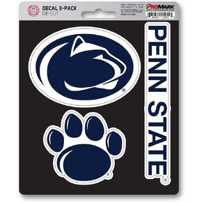 Fanmats NCAA Penn State Nittany Lions Team Decal, 3-Pack , Blue