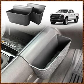 Muslogy Center Console Organizer Magnet Hidden Storage Box & Console Side Box Left & Right Set Compatible with Chevy Colorado/GMC Canyon 2023 2024 2025(Upgraded Hidden Organizer+ Console Side Box)