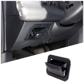 صندوق تخزين صمامات وحدة التحكم المركزية متوافق مع Toyota FJ Cruiser 2007-2021، صندوق صمامات ABS لمقعد السائق، حاوية عملات معدنية، صينية تخزين داخلية، صينية صندوق صمامات متعددة الوظائف، قطعة واحدة
