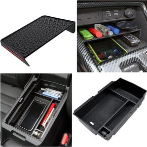 2PCS Center Console Organizer for Honda CR-V 2023 2024 2025 CRV Interior Accessories, Armrest Hidden Secondary Storage Box Compartment Insert Tray, Coin Glasses Holder Change Organizer