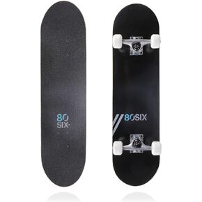 80Six Adult and Youth Skateboard with 54mm Urethane Wheels and Carbon Steel Bearings, Designed by Industry Leading Brand Triple 8