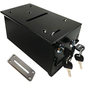 Yuanhe Steel Rake Toke Drop Box - with Free Bill Slot, for Poker, Blackjack, Other Casino or Game Table
