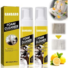 Car Interior Cleaner, Interior Car Cleaner, Car Upholstery Cleaner, Car Foam Sprayer - Stain-Removing Foam Cleaner for Car Seats and Upholstery - 2 * 100ml