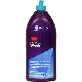 Perfect-It 3M Boat Wash, 09035, 1 Quart, Professional Strength Concentrated Formula, Gentle Clean, Safe for Gelcoat, Paint, Fiberglass, Metals, Boats and RVs , Yellow