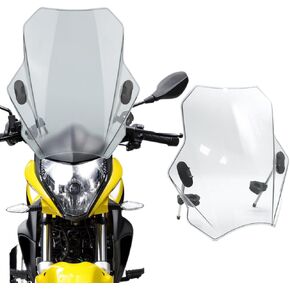Adjustable Windscreen Windshield Covers Universal Motorcycle Windscreen for CBR600RR CB1000R GXSR 600 750 for MT07 MT09 (Smoke Grey)