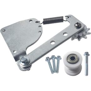 New Model Spring Loaded Chain Tensioner Kit for 49cc 50cc 66cc 80cc 2 Stroke Engine Gas Motorized Bicycle Bike Silver with Iron Wheel