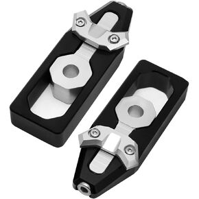 2 Pcs Billet Chain Axle Adjuster Kit, Adjusting Tool CNC Aluminum Motorcycle Chain Adjuster Rear Axle Swingarm Spool Replacement for Honda Grom's 2014-2021