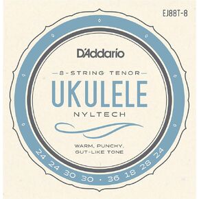 D'Addario EJ88T-8 Nyltech Ukulele Strings, 8-String Tenor