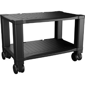 Home-Complete Printer Stand-2-Tier Under Desk Table for Fax, Scanner, Printer, Office Supplies-Compact and Mobile with Wheels for Portable Storage