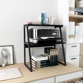 PUNCIA Desktop Printer Stand 3-Tier Large Size High Capacity Storage Shelves Multi-Purpose Desk Office Organization and Storage for Printer Fax Book Heavy Duty Rack for Home Office Supplies(White)