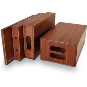 PROAIM Set Of 4 Apple Boxes for Studio, Film Set & Photography (Brown) | Made of 12-Ply Cedar Base Wood | Multiuse 4-In-1 Apple Box f or Studio & On-Location Use (AB-SET4-BR)