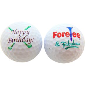 Westmon Works Happy 40th Birthday Golf Balls Set of 2 Golf Ball Golfer Gift Pack One Size