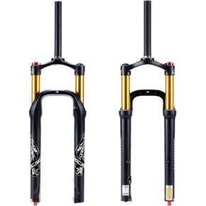 BUCKLOS 26 inch MTB Air Fork Snow Fat Mountain Bike Fork Travel 120mm, Rebound Adjustment Bicycle Front Forks for 4.0" Tire Disc Brake, fit Mountain/Snow/Beach Bikes